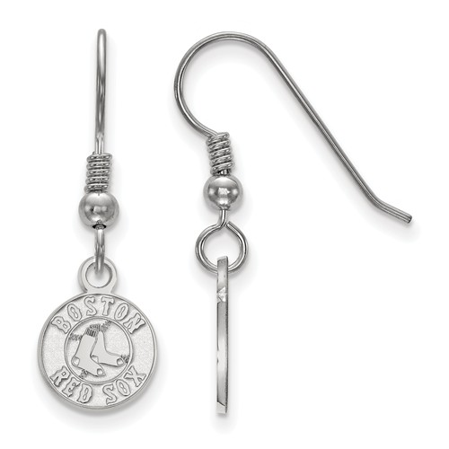 Sterling Silver Boston Red Sox Extra Small Dangle Earrings