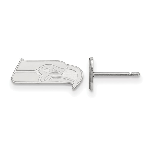 Sterling Silver Seattle Seahawks Extra Small Logo Earrings