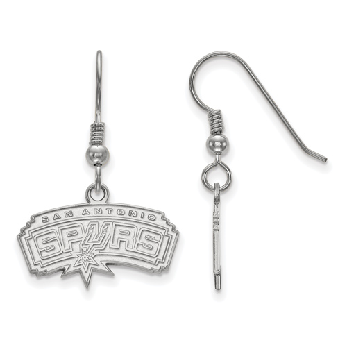 Sterling Silver Extra Small San Antonio Spurs Dangle Earrings