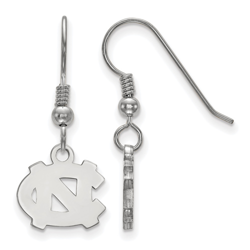 Silver University of North Carolina Extra Small Dangle Earrings