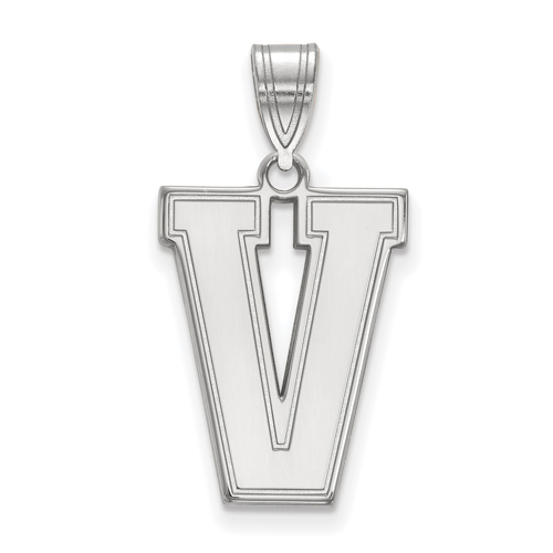 Vanderbilt University V Pendant 3/4in Sterling Silver
