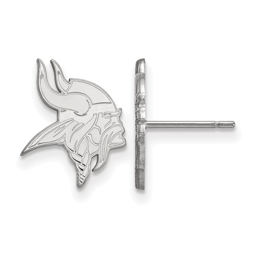 Sterling Silver Minnesota Vikings Extra Small Logo Earrings