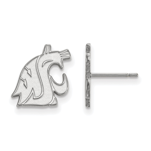 Sterling Silver Washington State University Small Post Earrings