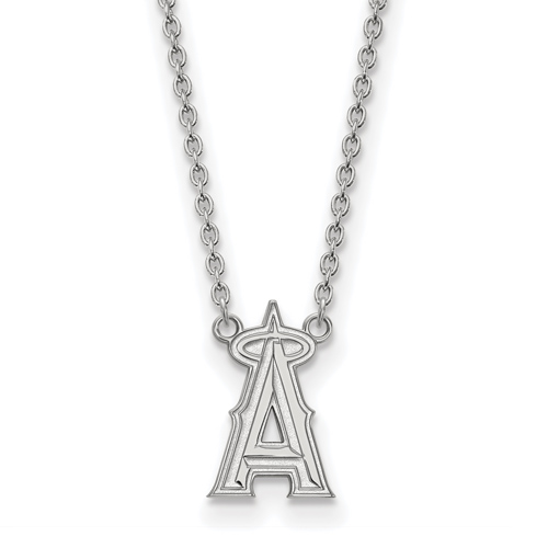 Sterling Silver Los Angeles Angels Pendant on 18in Chain