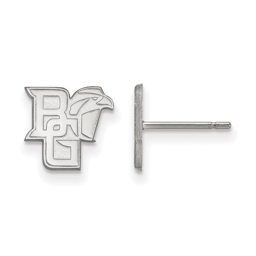 Bowling Green State Univ. Extra Small Post Earrings 14k White Gold