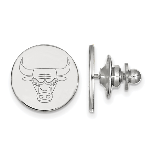 14k White Gold Chicago Bulls Lapel Pin