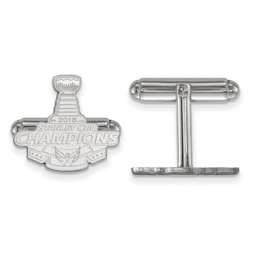 Sterling Silver 2018 Stanley Cup Washington Capitals Cuff Links
