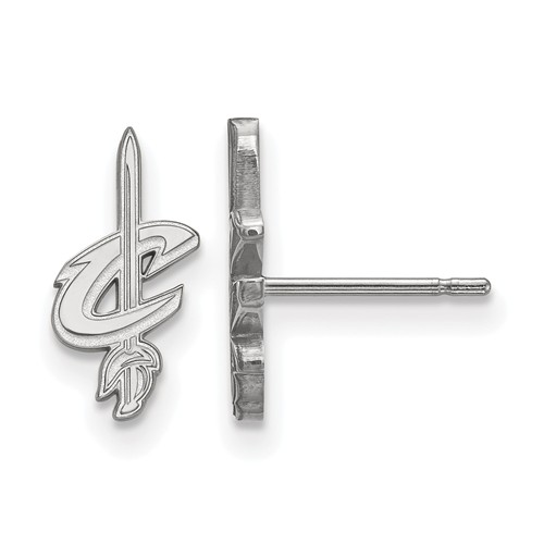 10kt White Gold Cleveland Cavaliers Post Earrings