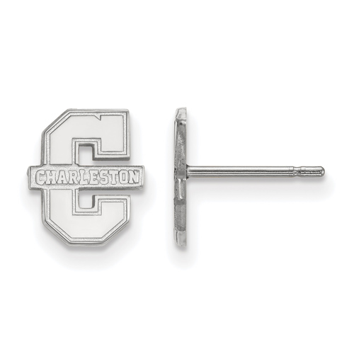 College of Charleston Extra Small Post Logo Earrings Sterling Silver