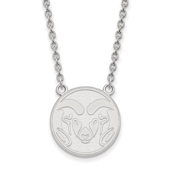 Sterling Silver Colorado State University Ram Petite Necklace