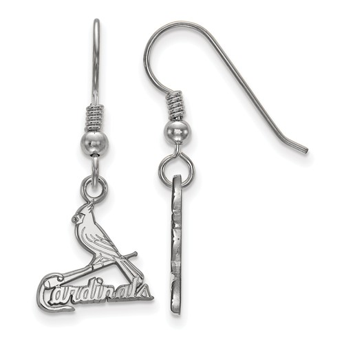 Sterling Silver St. Louis Cardinals Small Dangle Wire Earrings