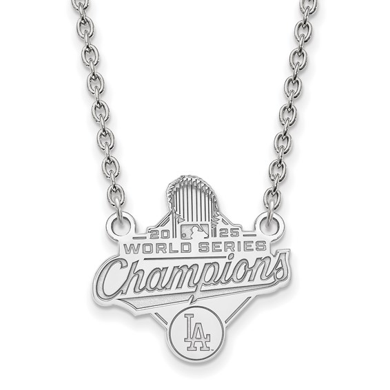 Sterling Silver Ladies' Los Angeles Dodgers World Series 2025 Necklace