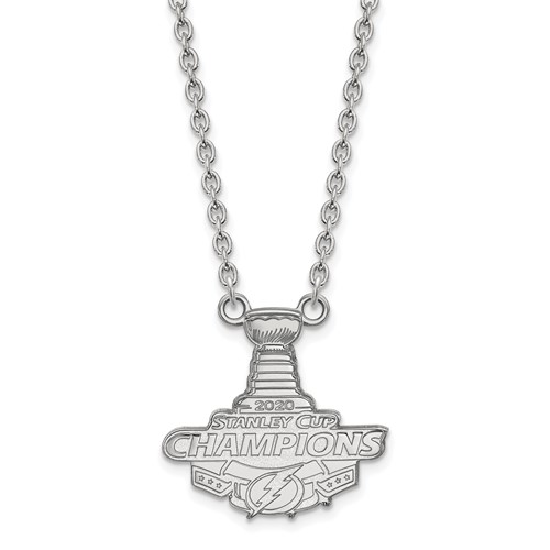 Sterling Silver Tampa Bay Lightning 2020 Stanley Cup Necklace