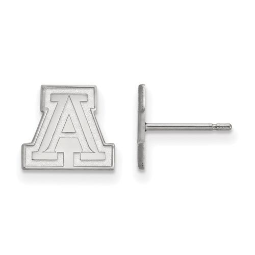10k White Gold University of Arizona Block A Extra Small Stud Earrings