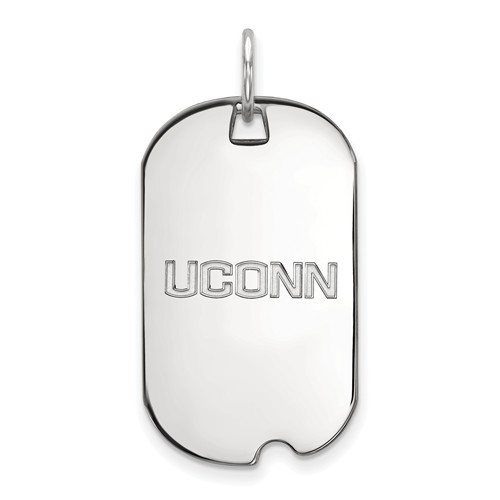10k White Gold University of Connecticut Small Dog Tag