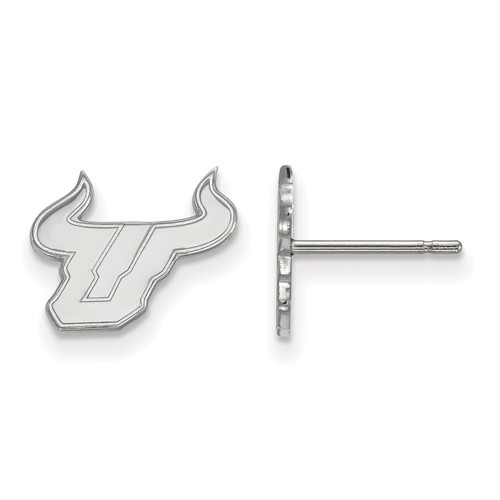 Sterling Silver University of South Florida Logo Extra Small Earrings