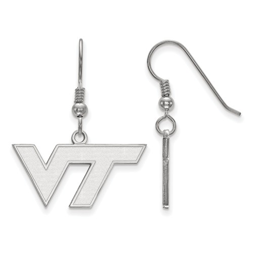 Sterling Silver Virginia Tech VT Dangle Earrings