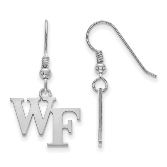Sterling Silver Wake Forest University WF Dangle Earrings 