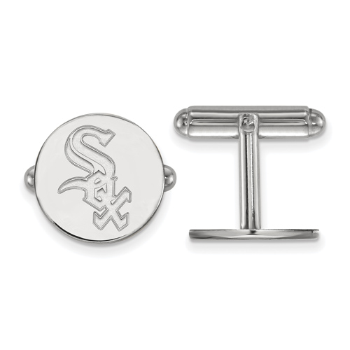 Sterling Silver Chicago White Sox Cuff Links