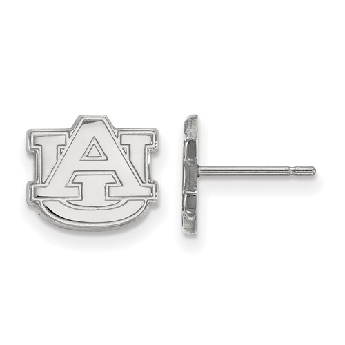 10kt White Gold Auburn University Extra Small Post Earrings