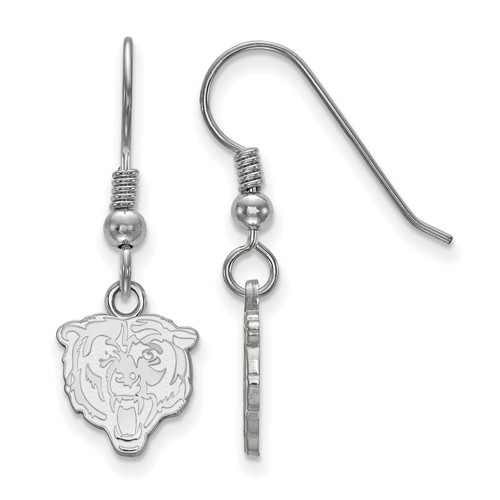Sterling Silver Chicago Bears Extra Small Dangle Earrings