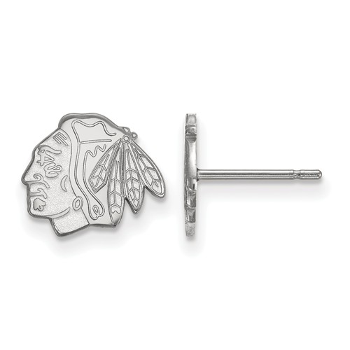 Chicago Blackhawks Extra Small Earrings Sterling Silver