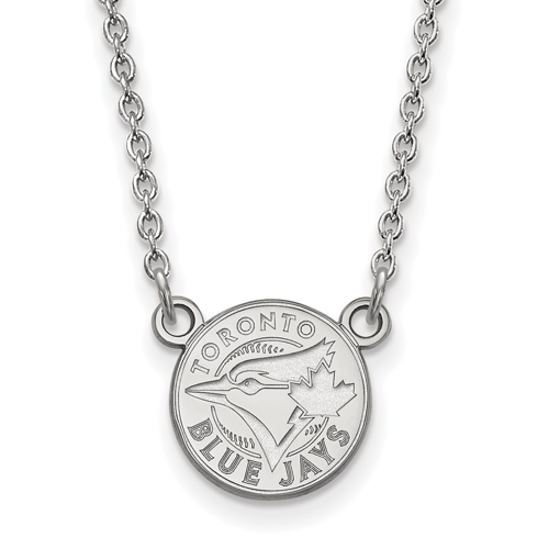 Sterling Silver Toronto Blue Jays Logo Pendant on 18in Chain
