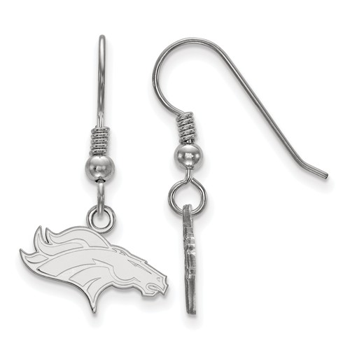 Sterling Silver Denver Broncos Extra Small Dangle Earrings