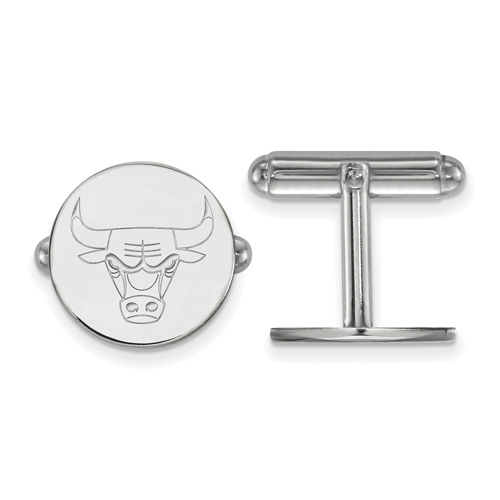 Sterling Silver Chicago Bulls Cuff Links
