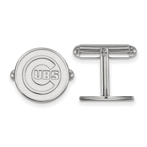 Sterling Silver Chicago Cubs Logo Cuff Links