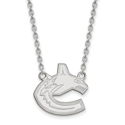 10k White Gold Vancouver Canucks Necklace