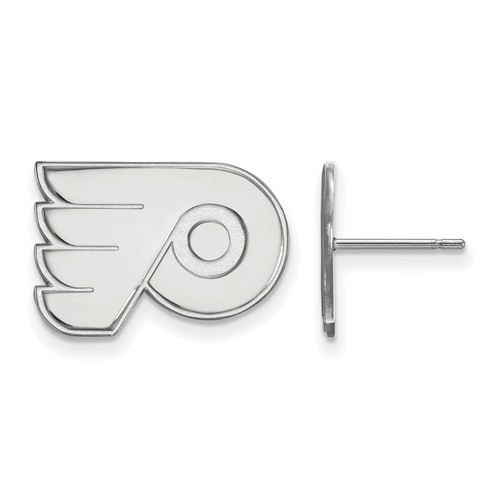 10k White Gold Philadelphia Flyers Post Earrings