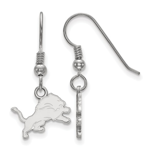 Sterling Silver Detroit Lions Extra Small Dangle Earrings