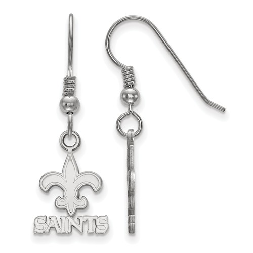 Sterling Silver New Orleans Saints Extra Small Dangle Earrings