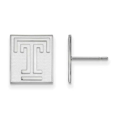 Temple University Small Post Earrings Sterling Silver