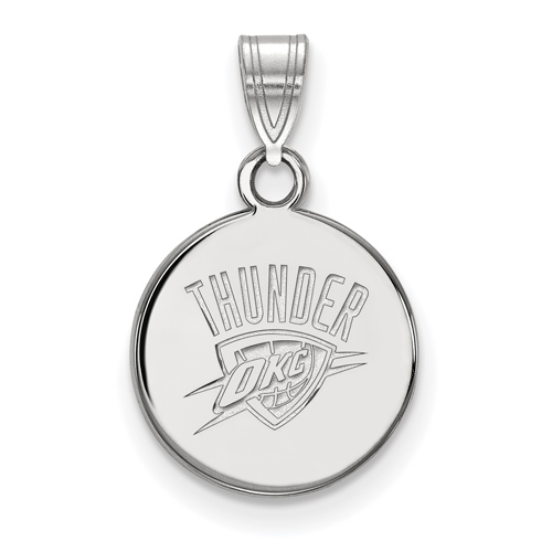 Sterling Silver 1/2in Oklahoma City Thunder Pendant SS008THN