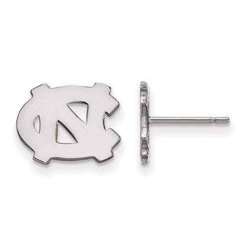 10kt White Gold University of North Carolina Extra Small Post Earrings