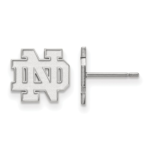 14k White Gold University of Notre Dame Extra Small Post Earrings