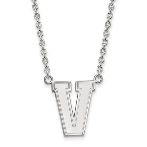 Vanderbilt University Logo Necklace 3/4in Sterling Silver