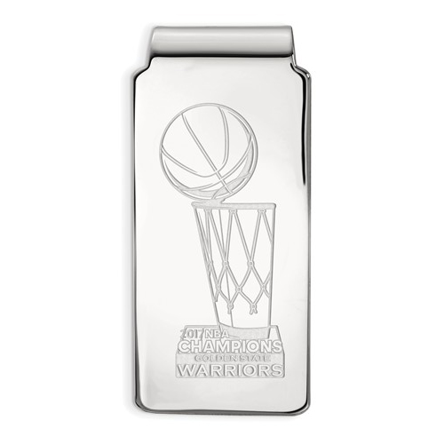 Sterling Silver Golden State Warriors 2017 Champs Money Clip