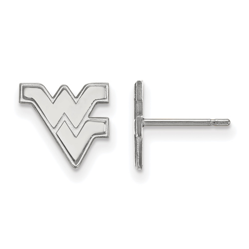 Sterling Silver West Virginia University WV Extra Small Post Earrings