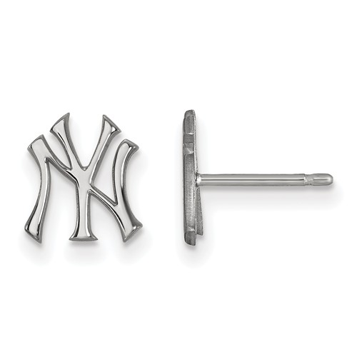 Sterling Silver New York Yankees Extra Small Post Earrings