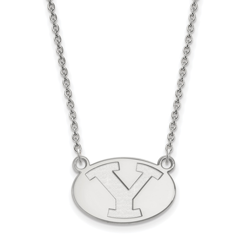 Brigham Young University Logo Necklace 1/2in Sterling Silver