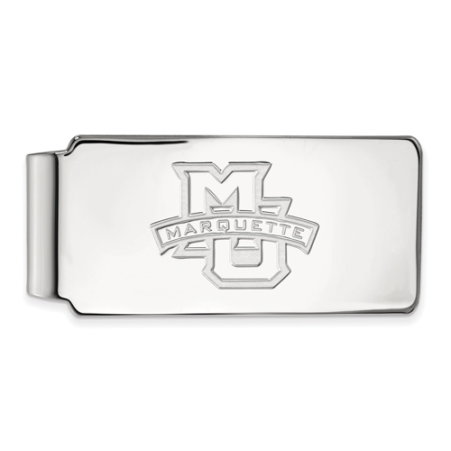 Marquette University Crest Money Clip 10k White Gold