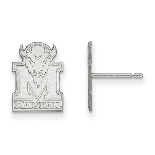 Sterling Silver Marshall University Small Post Earrings