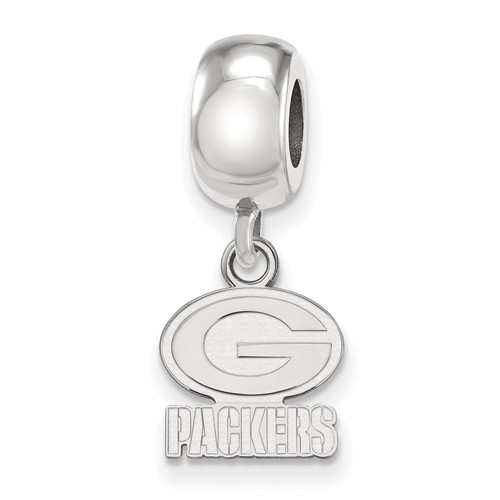 Sterling Silver Green Bay Packers Extra Small Dangle Bead
