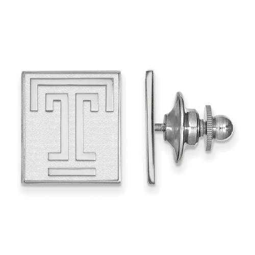 Temple University Logo Lapel Pin Sterling Silver 