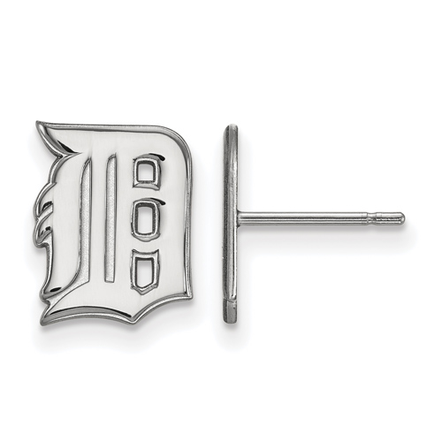 Sterling Silver Detroit Tigers Logo Post Earrings