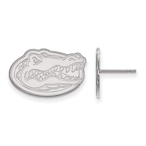 Sterling Silver University of Florida Gator Head Small Post Earrings