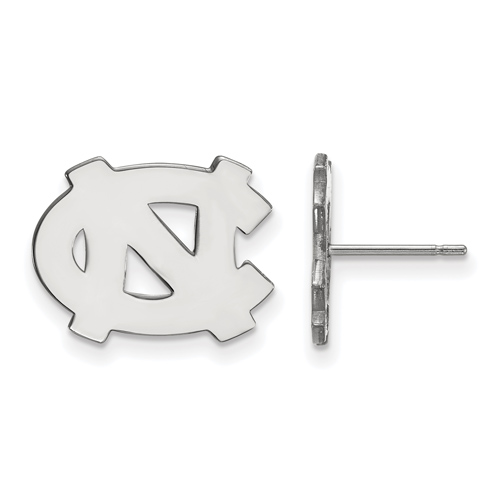 14kt White Gold University of North Carolina NC Small Post Earrings